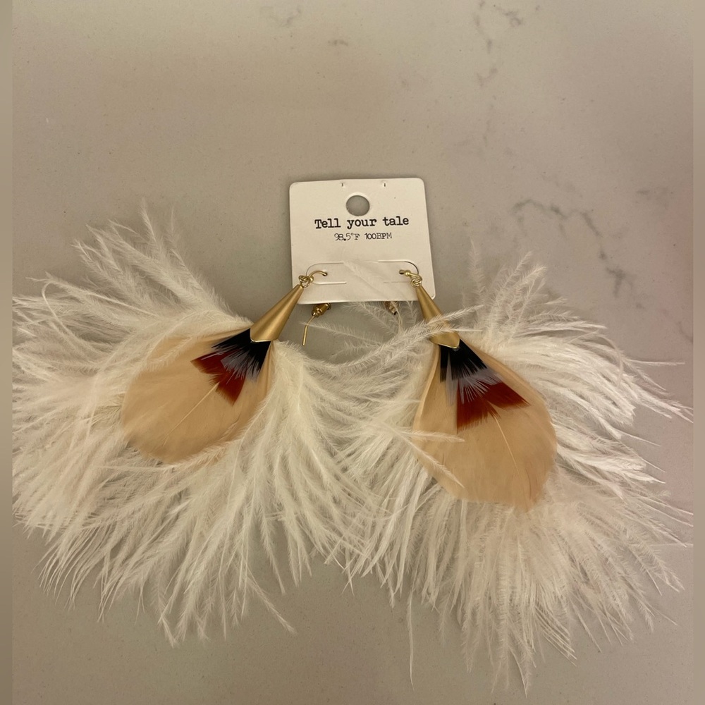 NWT - Feather Earrings